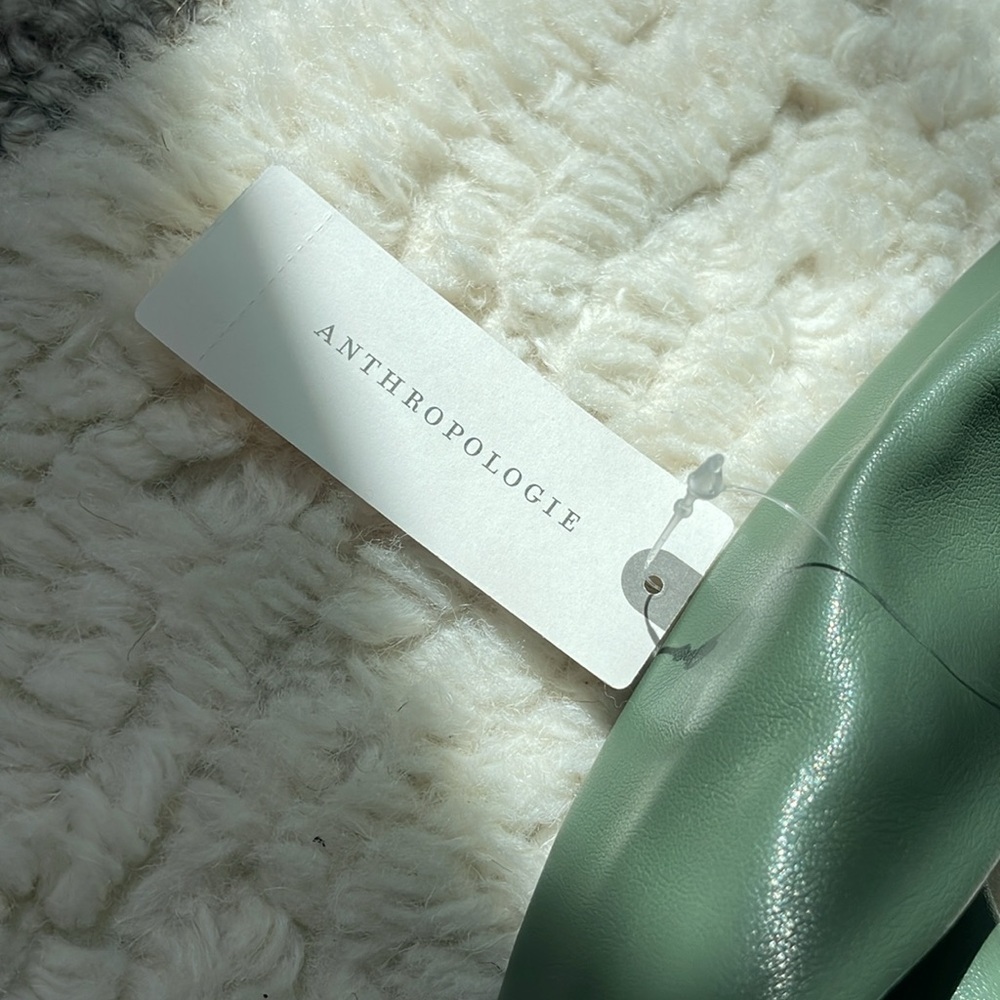 Vegan Leather Sage Green Hobo bag - By Anthropologie - NWT - Picture 2 of 8